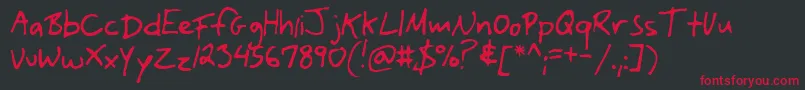 フォントYank – 黒い背景に赤い文字