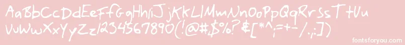 Шрифт Yank – белые шрифты на розовом фоне