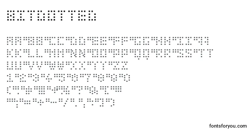 Schriftart Bitdotted – Alphabet, Zahlen, spezielle Symbole