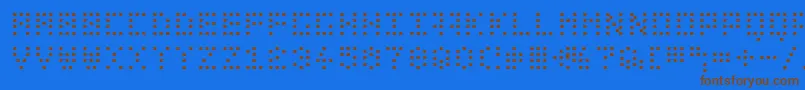 Bitdotted Font – Brown Fonts on Blue Background