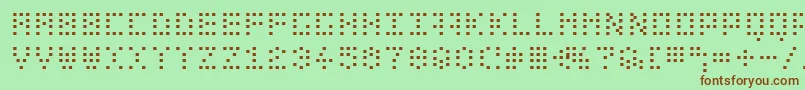 Шрифт Bitdotted – коричневые шрифты на зелёном фоне
