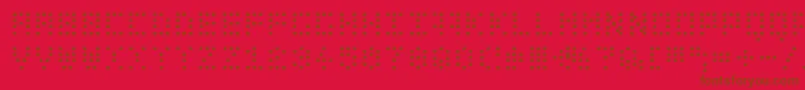 Fonte Bitdotted – fontes marrons em um fundo vermelho