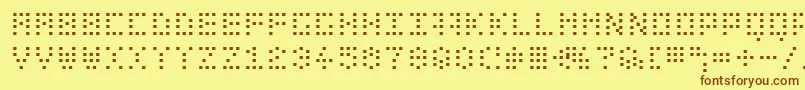 Шрифт Bitdotted – коричневые шрифты на жёлтом фоне