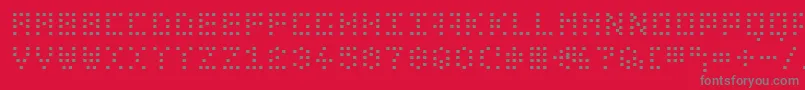 Bitdotted Font – Gray Fonts on Red Background