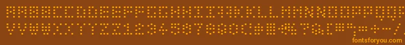 Bitdotted Font – Orange Fonts on Brown Background