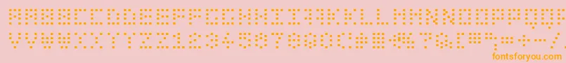 Bitdotted Font – Orange Fonts on Pink Background