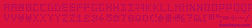 Bitdotted Font – Purple Fonts on Red Background