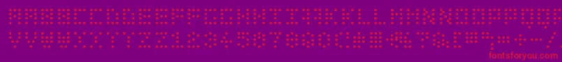 Bitdotted Font – Red Fonts on Purple Background