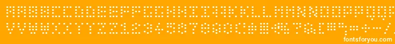 Bitdotted Font – White Fonts on Orange Background