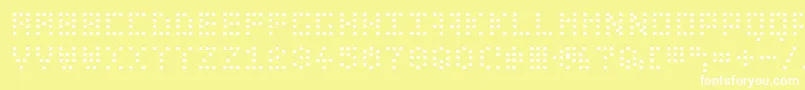 Bitdotted Font – White Fonts on Yellow Background