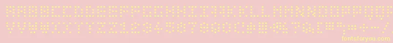Bitdotted Font – Yellow Fonts on Pink Background