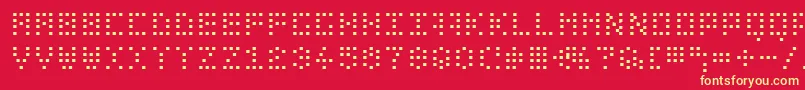 Bitdotted Font – Yellow Fonts on Red Background