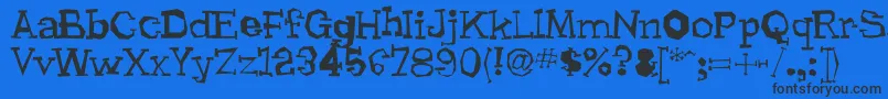 Lhyrma Font – Black Fonts on Blue Background