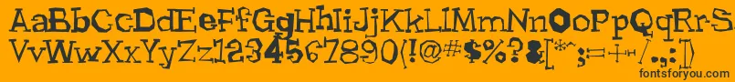 Lhyrma Font – Black Fonts on Orange Background