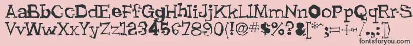 Lhyrma Font – Black Fonts on Pink Background