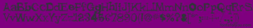 Lhyrma-Schriftart – Schwarze Schriften auf violettem Hintergrund