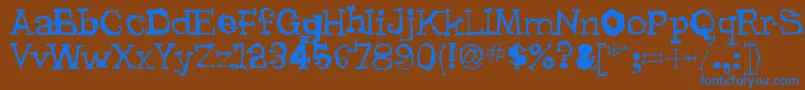 Lhyrma Font – Blue Fonts on Brown Background