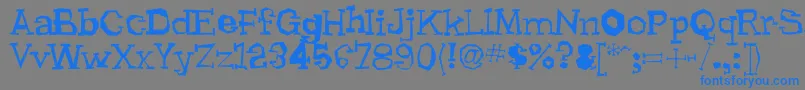 Lhyrma Font – Blue Fonts on Gray Background