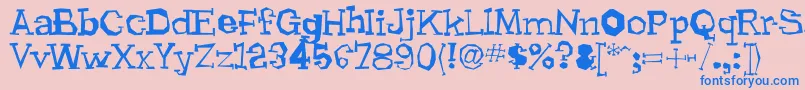 Lhyrma Font – Blue Fonts on Pink Background