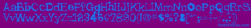 Lhyrma Font – Blue Fonts on Purple Background