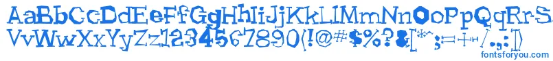 Lhyrma Font – Blue Fonts on White Background