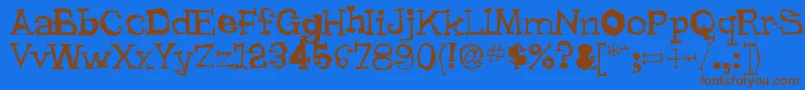 Lhyrma Font – Brown Fonts on Blue Background