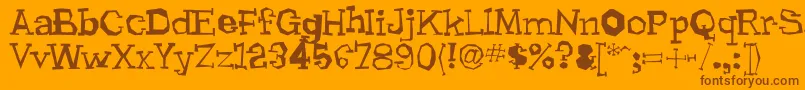 Lhyrma Font – Brown Fonts on Orange Background