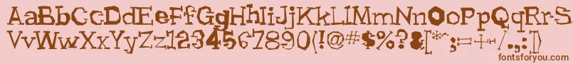 Lhyrma Font – Brown Fonts on Pink Background