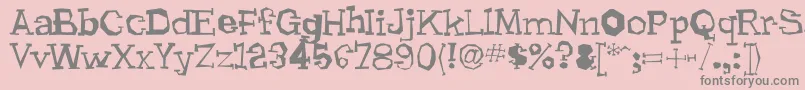 Lhyrma Font – Gray Fonts on Pink Background