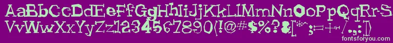 Lhyrma Font – Green Fonts on Purple Background