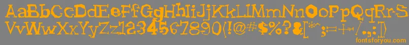 Lhyrma Font – Orange Fonts on Gray Background