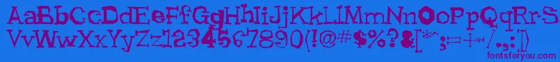 Lhyrma Font – Purple Fonts on Blue Background