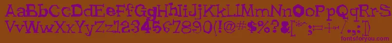 Lhyrma Font – Purple Fonts on Brown Background