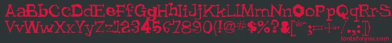 Lhyrma Font – Red Fonts on Black Background