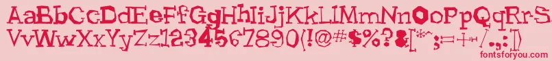 Lhyrma Font – Red Fonts on Pink Background