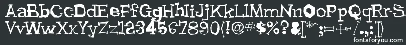 Lhyrma-fontti – valkoiset fontit mustalla taustalla