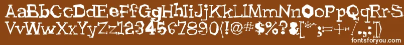 フォントLhyrma – 茶色の背景に白い文字