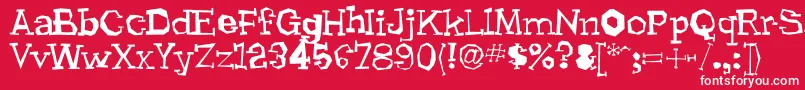 Lhyrma Font – White Fonts on Red Background