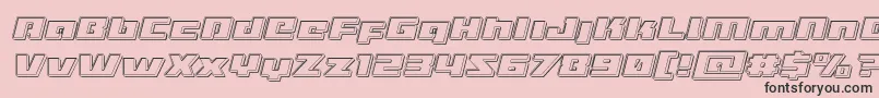 Turbochargeengraveital Font – Black Fonts on Pink Background