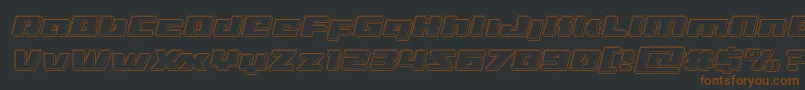 Turbochargeengraveital Font – Brown Fonts on Black Background