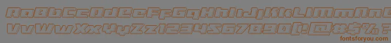 Turbochargeengraveital Font – Brown Fonts on Gray Background