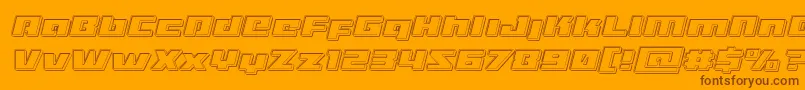 Turbochargeengraveital Font – Brown Fonts on Orange Background