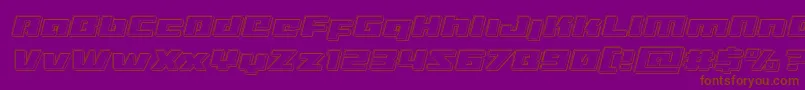 Turbochargeengraveital Font – Brown Fonts on Purple Background