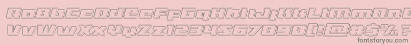 Turbochargeengraveital-Schriftart – Graue Schriften auf rosa Hintergrund