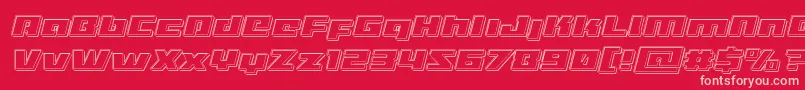 Turbochargeengraveital Font – Pink Fonts on Red Background