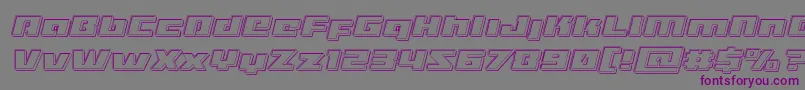 Turbochargeengraveital Font – Purple Fonts on Gray Background