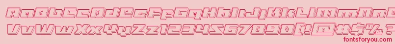 Turbochargeengraveital Font – Red Fonts on Pink Background