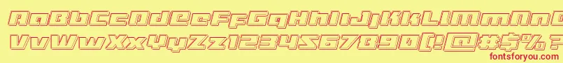 Turbochargeengraveital Font – Red Fonts on Yellow Background