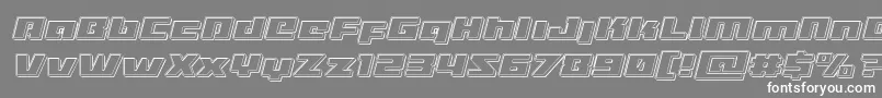 Turbochargeengraveital Font – White Fonts on Gray Background