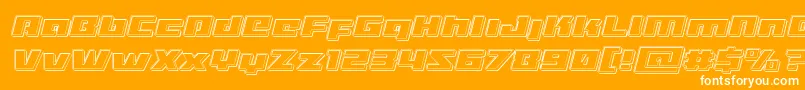 Turbochargeengraveital Font – White Fonts on Orange Background